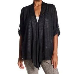 NWT Papillon Long Sleeve Draped Black Cardigan S